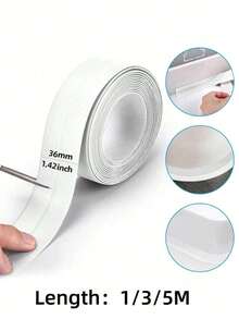 1/3/5m Bathroom Toilet Kitchen Caulk Strip Sealant Tape, Self-Adhesive Bathtub And Wall Sealing Tape Caulk Sealant, Caulk Strip, Sealing Tape, Sink, Bathroom, Toilet, Bathtub Floor Wall Edge Protector Caulk Sealant Tape - White - View 3