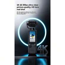 Kamera Digital Genggam Portabel, Perekaman Video 4K, Lensa Berputar 270°, Dengan Flash, Dukungan Pemotretan Malam, Fokus Otomatis, Mode Lanskap/Potret, Dilengkapi Kartu SD 64Gb, Baterai 1200mAh - MultiWarna - View 4