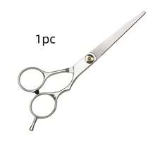 1pc Right-Handed Hair Cutting Scissors, Sharp Blade, Professional Hairdresser Shears, Stainless Steel Hand-Sharpened, Silver/Black - Silver - View 10
