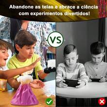 Laboratório De Química 50 Experimentos Brastoy Brinquedo Educativo Ciências Para Crianças Infantil - Multicolorido - Visão 5