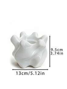 Unique Asymmetrical Rotating Asymmetrical Planter With 3D Wavy Textured Design, Creative Decorative Flower Pot For Home Desktop, Balcony, Succulents, Suitable For Living Room, Office, Entryway And Other Decorative Display - Multicolor - View 8