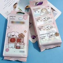 1 Pack Of 8pcs Wet Wipes, EDI Pure Water Cleaning Wet Wipes, Student Portable Non-Woven Fabric Small Pack Wet Wipes. - Multicolor - View 2