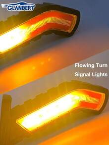GLANBERT 2pcs Truck Waist Lights LED Flowing 3-Color Trailer Lights 12V/24V Flowing Light T-Shaped Water Ripple Waist Light LED Light Arm Guide Waist Light Engineering Vehicle Truck Double-Sided Side Lights - Truck Side Marker Lights - View 3
