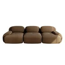 Sofa Brown Made Of Corduroy For Living Room And Lounge - Brown 3 Seat - View 4