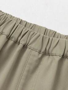 Balabala Kids Jogger Pants Colorful Casual Trousers Comfortable Drawstring Pants For Boys Girls Fall Wear - Dark Khaki - View 6