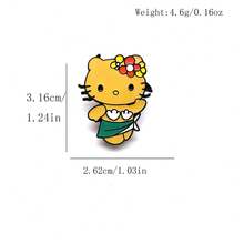 SANRIO 1件可愛卡通三麗鷗胸針，萬聖節與聖誕節金屬徽章，Hello Kitty胸針，柔軟甜美貓咪合金包包飾品針 - 彩色 - 查看 14