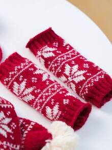 1PC Pet Accessory Small Dog Puppy Cat Cute Versatile Windproof Warm Christmas 3 Pieces Set - Edelweiss Christmas 3 Pieces Set - Edelweiss - Multicolor - View 7
