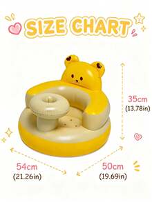 1pc Baby Training Sitting Inflatable Sofa, Hug-Style High Backrest With Side Guards, Portable For Camping And Picnic, Suitable For Boys And Girls - Multicolor - View 7