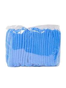 100pcs/Strip Disposable Non-Woven Thickened Mesh Cap, Factory Workshop Mushroom Cap, Beauty Dust-Proof Breathable Chef Hat, Head Protection Cap - Multicolor - View 6
