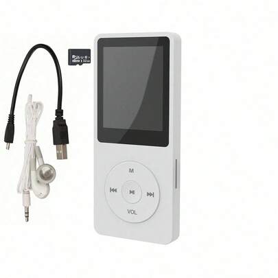1.8 Inch LCD Screen MP3 MP4 Music Player With Bluetooth, 32GB TF Card, HD Speaker, FM Radio, Voice Recorder, E‑Book Reader, Lossless Sound Mini Portable Audio Player For Sports Running, Ideal Birthday Christmas Gift,150mAh