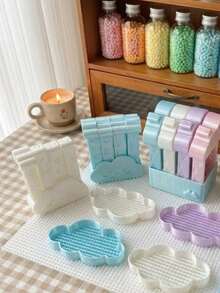 3pcs Cloud Shape Perler Beads DIY Tool Set, Includes Beading Pen, Sorting Tray, Bead Scoop, Handmade Melted Bead Art Craft Tools, Holiday DIY Gift, Fuse Bead Tool Kit - Multicolor - View 7