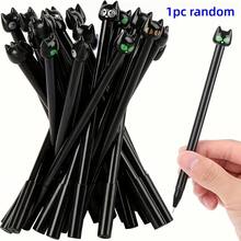 10支隨機顏色可愛卡通黑貓凝膠筆，0.5mm黑墨水，學生辦公用品 - 彩色 - 查看 9