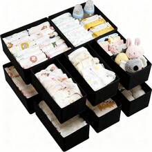 12 pezzi/6 pezzi/1 pezzo Cestini pieghevoli per lo stoccaggio, scatole organizer per vestiti, cassetti per la cameretta, camera da letto - per calzini, bavette, biancheria intima, reggiseni, conservazione dei giocattoli - Multicolore - Visualizzare 20