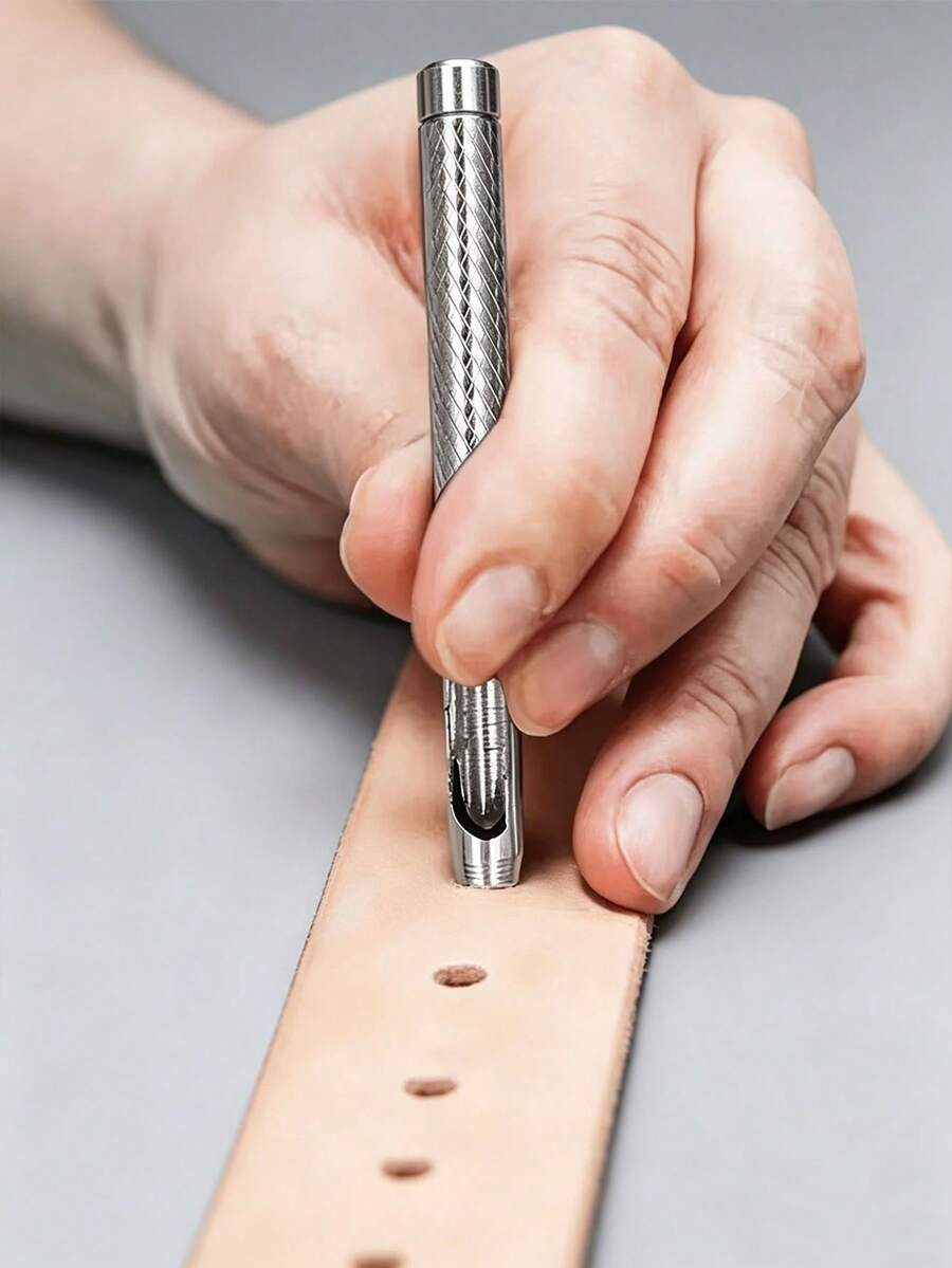 1/8/20pcs Professional Watch Band Hole Puncher, Round Leather Punch Set, Hollow Punch Tool, Durable Steel Manual Tool, DIY Life Assistant, Sturdy And Durable, Suitable For Belts, Watch Bands, Leather Crafts And DIY Sewing Projects