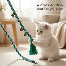 Pet Braided Doorbell Rope, Dog Training Braided Leash, Travel Braided Bell Rope, Guide Dog Braided Doorbell Rope, Pet Toilet Signal Dog Leash, Door Lock Exit Signal Dog Training Doorbell Rope - Green - View 4