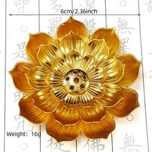 1個蓮花香爐盤盤香托盤 佛教香爐 新年香爐 合金鏤空金屬香爐 禪意香爐 芳香擴香器 香盒 家居裝飾 房間裝飾 瑜伽水療冥想工作室 露營 畢業季/日/婚禮季 - 1PC - 查看 20