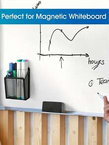 High‑Strength Magnet Creates Solid Grip On All Flat Metal Surfaces. Securely Holds The Mesh Basket On Whiteboards, Lockers, File Cabinets, Refrigerators And More, No Slipping Or Dropping. - Multicolor - View 9