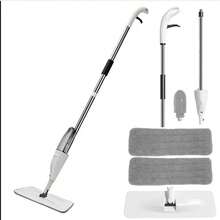 Spray Mop Microfibre Pad Floor Cleaning Mop For All Floor Types Bottle 2 Pads - Grey - View 1