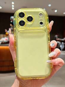 Clear Candy Color Phone Case Compatible With IPhone 18 Pro MAX 17 Pro Max 17 Pro 17 16 Pro Max 16 Pro 16 Plus 15 Pro Max 15 Pro 15 14 Pro Max 14 Pro 15 16 12 13 Shockproof Camera Lens Protection Cover - Yellow - View 3