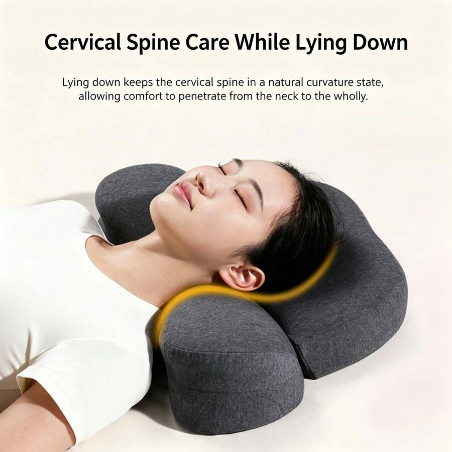 Bantal Traksi Serviks Busa Memori, Bantal Memori Rebound Lambat, Bantal Penopang Leher untuk Tidur, Bantal Leher Berzona, Sarung Bantal Dapat Dilepas dan Dicuci - MultiWarna - View 1