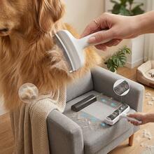 Cat & Dog Pet Deshedding Comb, Curved Metal Grooming Brush For Removing Loose Fur And Undercoat, Short To Medium Hair Pet Shedding Tool, Cat & Dog Grooming Supplies - Multicolor - View 9