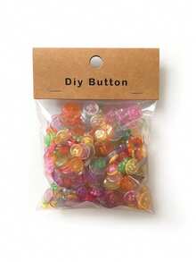 0.9-3.5CM Random Assorted Colorful Resin Buttons, DIY Handmade Decorative Buttons Clothing Material Accessories - Multicolor - View 17