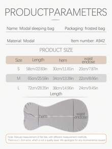 1pc Baby Modal Sleeveless Sleeping Bag, Newborn Infant Sleep Sack, Baby Supplies, High Elasticity Summer Spring Autumn Sleeping Bag - Multicolor - View 4