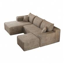 Sofa Camel 4 Seat Made Of Fabric For Living Room - 駱駝色 4 人座 - 查看 11