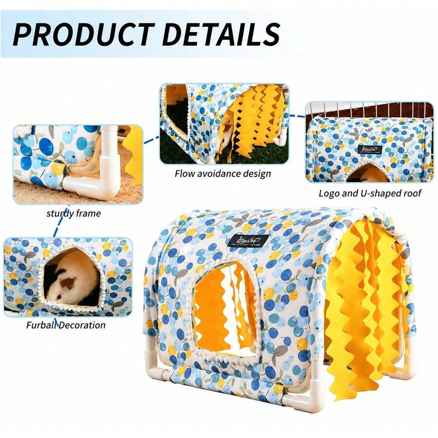Guinea Pig Bed / Rabbit Bed Without Bottom - Easy To Clean And Move - Thickened Frame Breathable Rabbit Bed - Indoor Habitat For Rabbits, Guinea Pigs, Ferrets, Hedgehogs And Other Small Animals - A - View 1