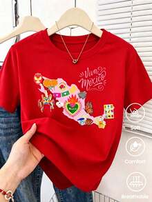Women T-Shirts - Red - View 2