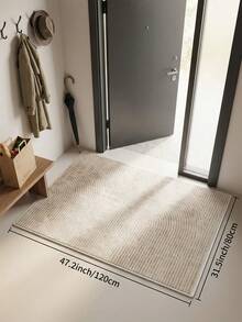 1pc Camel Striped Living Room Rug, Suitable For Kitchen, Dining Room, Bedroom, Room Holiday Decor, Indoor/Outdoor, Office, Lobby, Anti-Slip Doormat, Bathroom Rug, Hallway, Study Gaming Area Rug - Camel - View 16