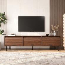 Tv Stand Brown Made Of Wood For Living Room And Media Area - 核桃 - 查看 7
