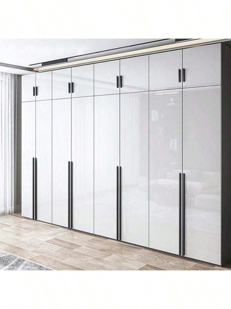 Furniture Handles, Black & Gold Cabinet And Wardrobe Pulls, Solid Aluminum Kitchen Cabinet Handles, Long Cabinet Drawer Pulls