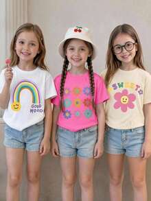 Young Girls T-Shirts - Apricot - View 3