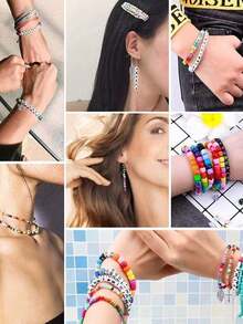 New 4655 DIY Jewelry Making Kit For Necklaces, Bracelets, Rings, Etc. Best For Holidays, Birthdays, Parties, And Gifts - Multicolor - View 2