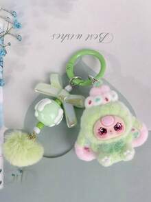 Unisex Adult Sweetheart Big Ear Keychain, Flocked Solid Plastic Key Chain, Cute Cartoon Pendant (Random Head Pendant Style) - Multicolor - View 13