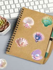 50PCS Colorful Shell & Conch Doodle Decorative Stickers, Suitable For Helmet Decoration, Scrapbooking, Car Decoration, Party Decoration, Adult Stickers, Office Decoration, Label Stickers, Scrapbook Supplies, Laptop, Bags, Guitar, Water Bottle, Fashion Decoration, DIY - Shell - View 8