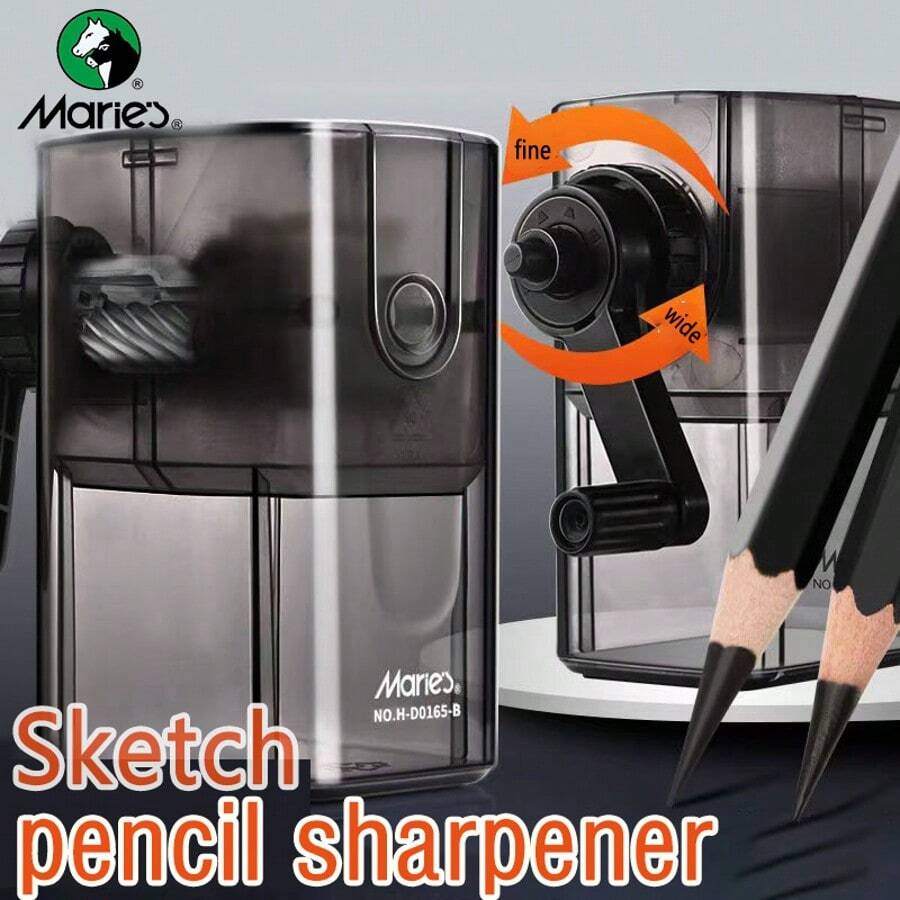 Hand-Crank Pencil Sharpener With Adjustable Tip Thickness, Manual Pencil Sharpener For Art Students And Artists, Compact Design, Easy Storage, Suitable For Various Pencil Types - Pencil Sharpener - View 1