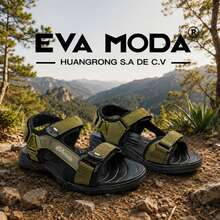 EVA MODAR Serie Ruta Libre- Sandalias Hombre Casual Verano, Calzado Cómodo Y Ligero Con  Ajustable, Suela Antideslizante, Zapatos Frescos Para Uso Diario, Paseos Y Tiempo Libre - Verde Oliva - Ver 1