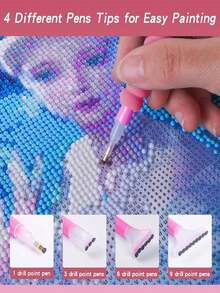 New Diamond Painting Tool Set Portable Storage Box Geometric Colorful Style With Storage Box, Point Drill Pen, Tray Complete Set Adult Handicraft Lovers Home Travel Creation. - A - View 5
