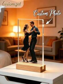Custom 2D Flat Bohemian Style Personalized Photo Frame, Suitable For 4-Person Group Photo - Custom Family Portrait Desktop Photo Frame, Heart-Shaped Design, Suitable For Home Decor, Office - Anniversary, Wedding, Holiday Gift - Photo Frame Decoration - Multicolor - View 1