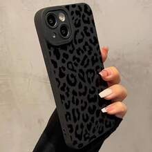 Phone Case - Popular Black Leopard Print Fashion Silicone Case For Various For Iphone Models, Offering Complete Protection With A Stylish Soft Shell Design - 黑色 - 查看 2