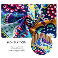 FORCHEER - Juego de 2 fundas impermeables para cojines de patio, de 19 a 24 pulgadas, estampado, fundas elásticas para exteriores para muebles de patio con hebillas, lavables - Multicolor - Ver 7