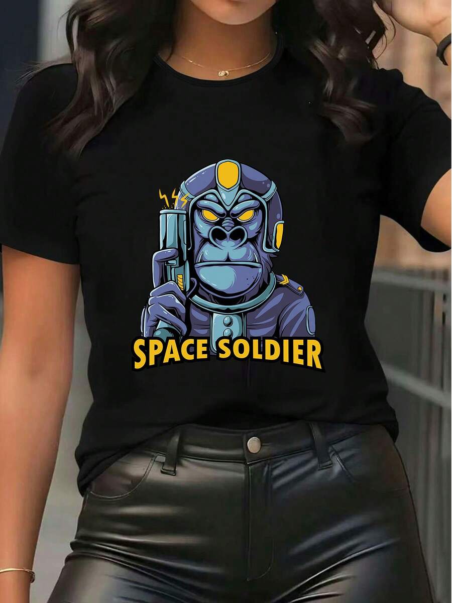 Women T-Shirts - 黑色 - 查看 1