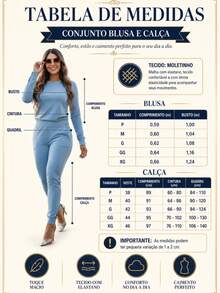 Atelie Kr Conjunto Feminino Calça e Blusa Manga Longa Com Botões no Punho - Creme - Visão 4