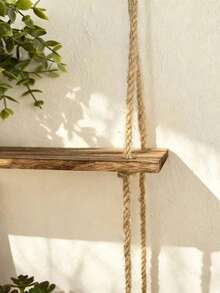 Bohemian Style 3-Tier Wall Shelf, Suitable For Displaying Indoor Plants, Books And Home Decor - Multicolor - View 9