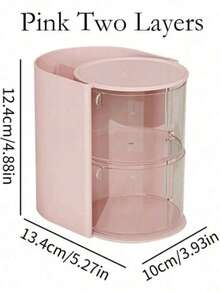 1pc Multi-Functional Rotating Desktop Storage Box, Rotating Multi-Layer Transparent Hair Accessory Storage Box, Room Rotating Desktop Storage Box, Hair Accessory Storage Box, Hair Accessory Storage Box, Best Birthday Gift. - Multicolor - View 11