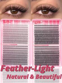 Limete Eyelash 720PCS Eyelash Cluster Set, Large Capacity D-Curl False Eyelashes Book, 10D+20D+30D Mixed Density Design, Includes Lower Lash Styles, 8-16MM Wispy Lash Clusters For Natural Voluminous 3D Eye Makeup, Suitable For Cosplay, Weddings, Photography, Parties, Festivals, Travel Styling And Daily Beauty Use - D - View 2