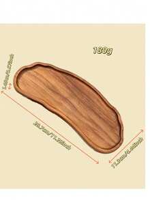 1pc Multi-Purpose Acacia Wood Tray, High-Quality Wooden Tray, Suitable For Bathroom, Dining Table, Perfume Tray, Kitchen Tray, Reception Desk, Decorative Tray, Suitable For Room Decor, Home Decor, Bathroom Decor And Living Room Decor, Widely Used Wooden Tray In The Home - Brown - View 9