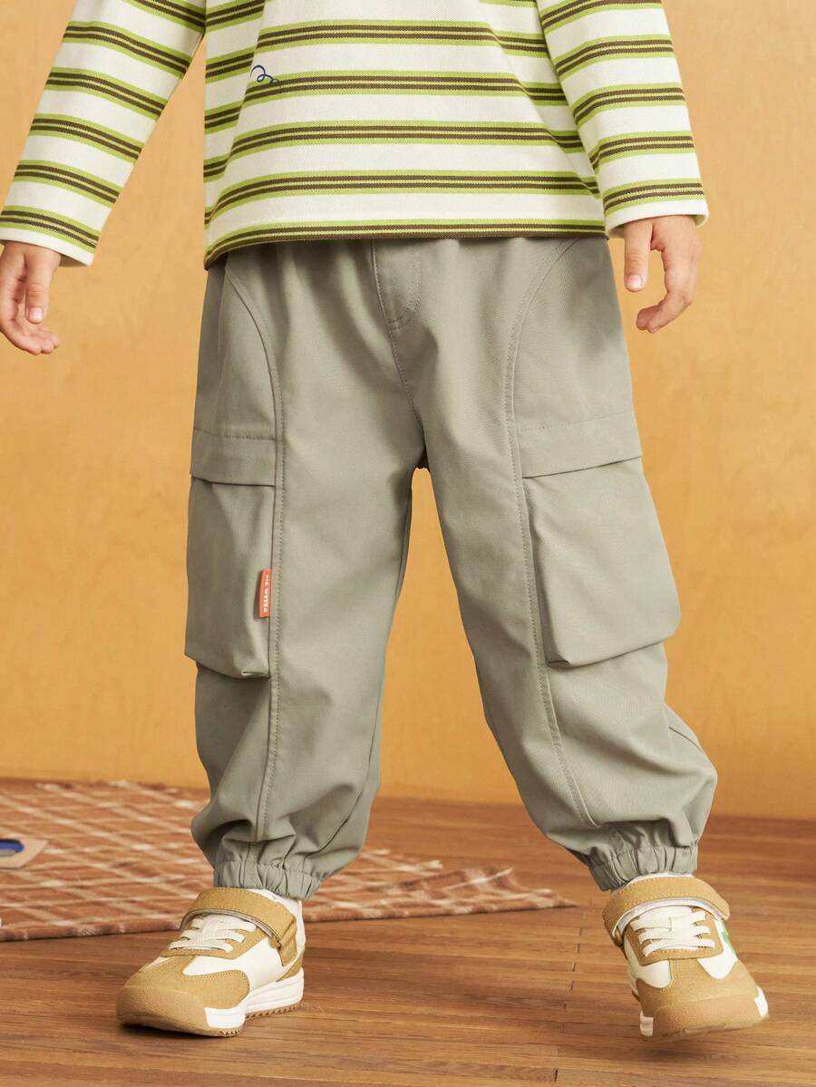 Balabala Kids Jogger Pants Colorful Casual Trousers Comfortable Drawstring Pants For Boys Girls Fall Wear - Dark Khaki - View 1